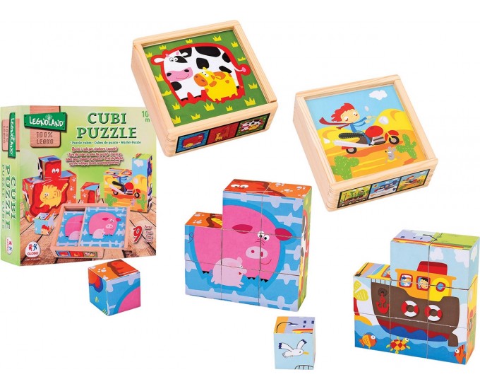 PUZZLE CUBI IN LEGNO 9PZ