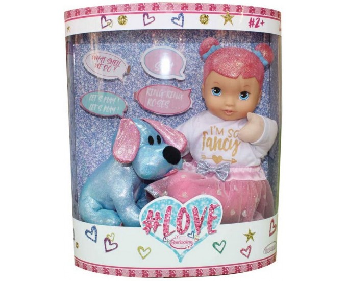 BAMBOLA LOVE 34CM C/CAGNOLINO