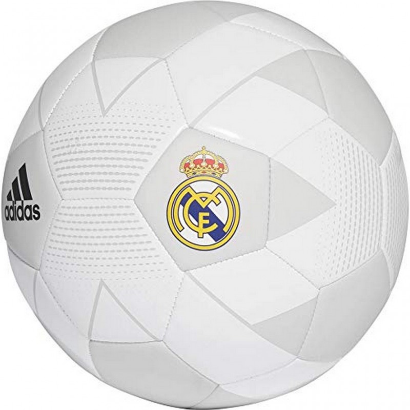 Pallone Real Madrid Ufficiale - Taglia 5, Scudo Bianco E Nero, Circonferenza 68-70 Cm - Foto 4