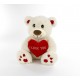 ORSO PANNA CM 30 SEDUTO I LOVE YOU