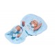 BAMBOLOTTO C/COPERTA CELESTE 42CM